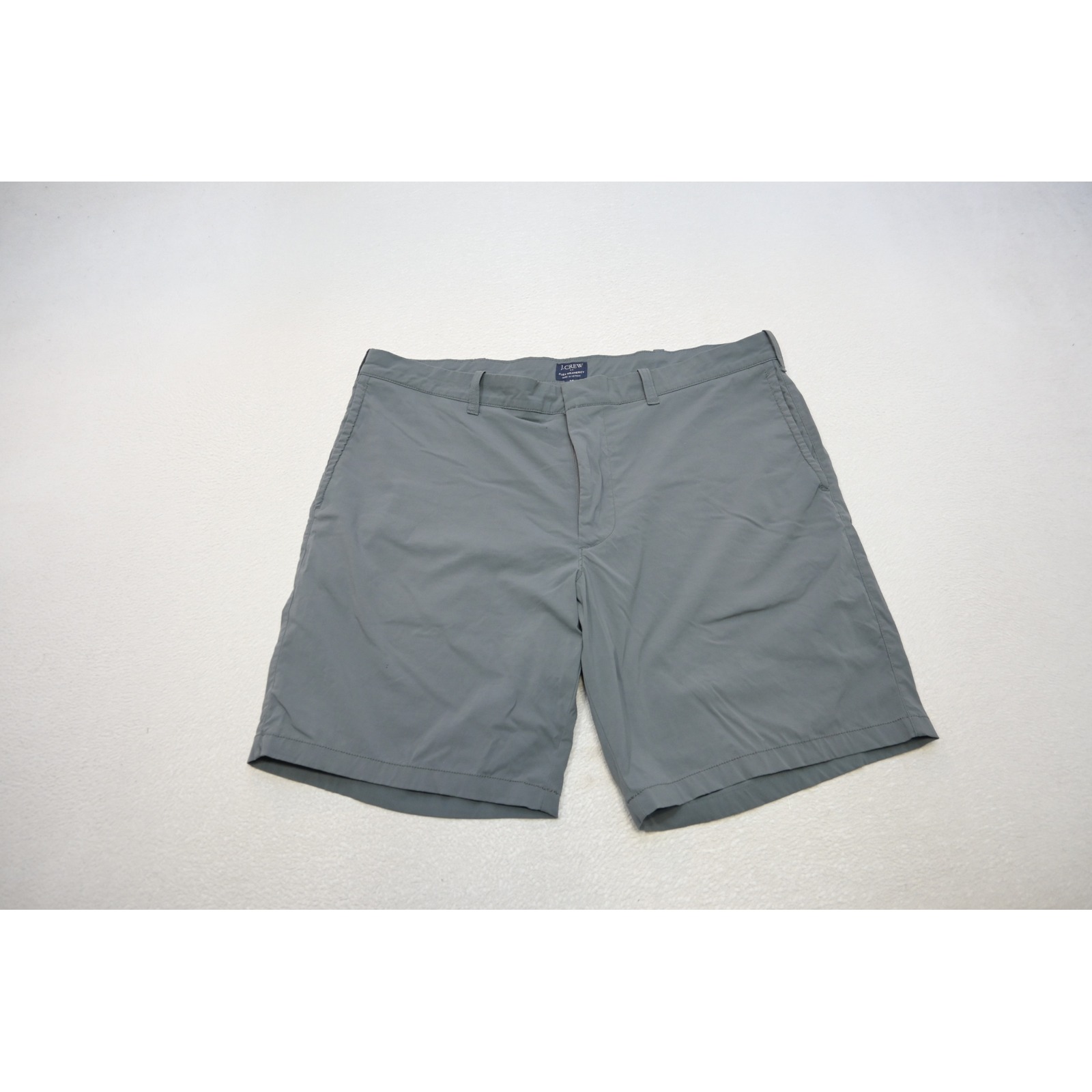 J.Crew Flex Gramercy Golf Shorts Mens 38 Grey Stretch Nylon Casual Excellent